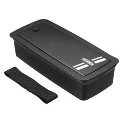 【新品】サーモス フレッシュランチボックス 700ml ブラックシルバー DJS-701-BKSL 弁当箱 1段式 ハシ付き シンプル 食洗機対応 電子レンジOK ベルト付き オシャレ