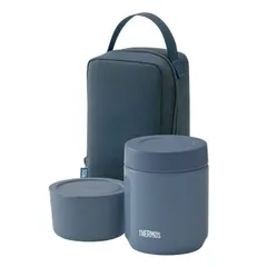 【新品】サーモス 真空断熱スープランチセット JEE-550-IBL インディゴブルー 300ml + 250ml 食洗機対応 保温 保冷