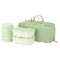 【新品】サーモス 真空断熱スープランチセット 200ml ダスティグリーン JEH-800-DTG スープジャー 弁当箱 ランチボックス 食洗機対応 おしゃれ