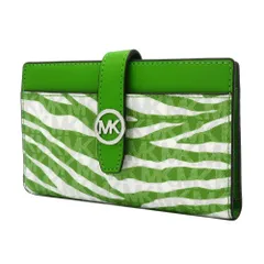 【新品】マイケルコース 35S5SGRF8I 財布 二つ折り財布 (札入れなし) MICHAEL KORS GREENWICH MKシグネチャー ゼブラ ミディアム ウォレット アウトレット レディース