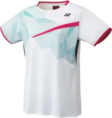 ヨネックス YONEX テニス ウィメンズゲームシャツ レギュラー 半袖 トップス ユニフォーム 試合 ゲーム 大会 部活 クラブ チーム 日本バドミントン協会審査合格品 レディース  20668 011 ホワイト