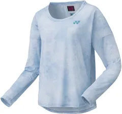 ヨネックス YONEX テニス ウィメンズロングスリーブTシャツ シャツ ストレッチ 制電 抗ウイルス加工 メルティニットウォーム 再生ポリエステル  16604 308 アイスブルー