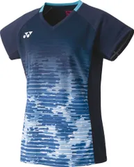 ヨネックス YONEX テニス ウィメンズゲームシャツ 半袖 トップス ユニフォーム UVカット 吸汗速乾 ストレッチ 制電 試合 ゲーム 大会 部活 チーム トレーニング ウェア レディース  20703 019 ネイビーブルー