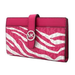 【新品】マイケルコース 35S5SGRF8I 財布 二つ折り財布 (札入れなし) MICHAEL KORS GREENWICH MKシグネチャー ゼブラ ミディアム ウォレット アウトレット レディース