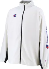 チャンピオン Champion ウィンドブレーカージャケット アウター 上着 フルジップ 防寒 撥水 保温 防風 裏起毛 部活 練習 トレーニング クラブ チームウェア メンズ レディース  C3USC15 010 ホワイト