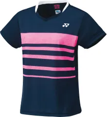 ヨネックス YONEX テニス ウィメンズゲームシャツ 半袖 吸汗速乾 UVカット 制電 試合 大会 部活 クラブ チーム トレーニング 日本バドミントン協会審査合格品 レディース  20666 019 ネイビーブルー