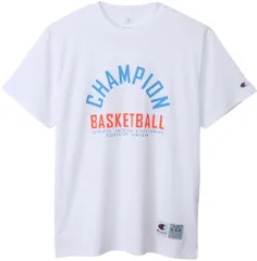 チャンピオン Champion バスケット ショートスリーブTシャツ メンズ ケイジャーズ CAGERS 半袖 半そで トップス 吸汗速乾 バスケ バスケット 部活 練習 トレーニング プラクティス 男性  C3XB351 010 ホワイト