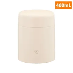 【新品】象印 ステンレス スープジャー 400mL SW-LA型 大きめ茶碗サイズ SW-LA40-CM エクリュベージュ 0.4L 保温 保冷 お弁当 シームレスせん 食洗機OK