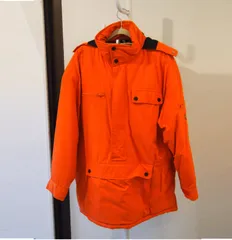 CK　カルバンクラインジーンズ 　90s　アノラックジャケット　中綿　ビッグサイズ　オレンジ　古着