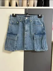 ラグジュアリー デニムカーゴ スカート