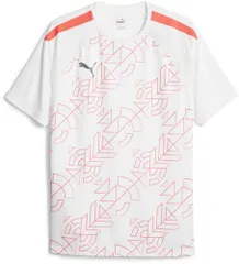 プーマ PUMA サッカー TEAMLIGA グラフィックTシャツ メンズ 半袖 吸水 速乾 トレーニング クルーネック ロゴ ラグランスリーブ  658686 53 PUMAWHT-SU