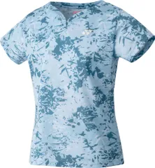 ヨネックス YONEX テニス ウィメンズゲームシャツ 半袖 トップス ユニフォーム 制電 試合 ゲーム 大会 部活 チーム トレーニング ウェア プリント生地 レディース  20733 664 パステルブルー