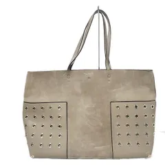 TORY BURCH(トリーバーチ) トートバッグ - グレーベージュ ハトメ レザー