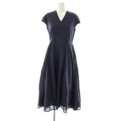 マリハ MARIHA 春の月のドレス ワンピース Vネック 36 ネイビー /CX ■OS