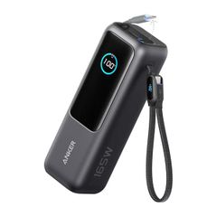 Anker Power Bank 25000mAh, Built-In & 巻取り式USB-Cケーブル ブラック