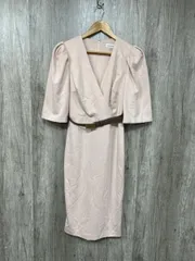 Calvin Klein カルバン クライン ベルト付き シンプル ロング Iライン ワンピース size2/ピンク ■◆ レディース