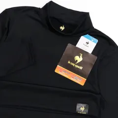 ●送料390円可能商品 lecoq ルコック GOLF ゴルフ 新品 メンズ 裏起毛 保温 ストレッチ 長袖 シャツ 黒[12284-BLK-LL]一 三 参★QWER