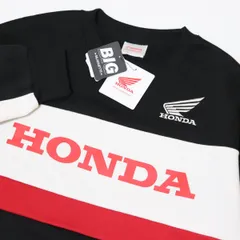 ★ホンダ HONDA 新品 メンズ 保温 裏起毛 スウェット トレーナー シャツ バイク 自動車 黒 Mサイズ [A520425BB-BLK-M] 一 三 壱★QWER