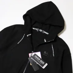 ★ボール BALL 新品 メンズ イタリア発人気ブランド 裏起毛 オーバーサイズ スウェット パーカー ジャケット 黒[64235-99-M]一 二 壱★QWER