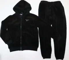 ★リーボック REEBOK 新品 メンズ 裏起毛 ボア パーカー パンツ 上下セット SET スーツ 黒 XLサイズ [SET28463NA-N9-LL] 一 五 参★QWER★