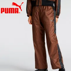★プーマ PUMA 新品 レディース 裏起毛 保温 防寒 柄 ウインドブレーカー ロングパンツ  Mサイズ [526100-65-M] 四 壱★QWER★