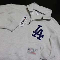 ★ドジャース DODGERS MLB 新品 メンズ メジャー 大谷翔平 山本由伸 ハーフジップ スウェット トレーナー [C6528MA-N2-L]一 三 弐★QWER