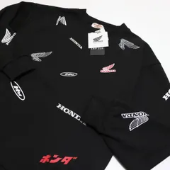 ★ホンダ HONDA 新品 メンズ カジュアル 総柄 ロゴプリント スウェット トレーナー シャツ 黒 Lサイズ[Q520509NT-BLK-L]一 三 弐★QWER