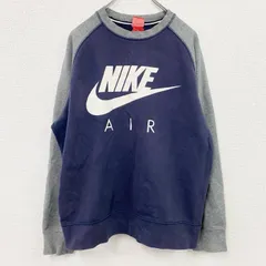古着 used　NIKE　ナイキ　スウェット/トレーナー　バイカラー　紺　ネイビー　グレー　Lサイズ