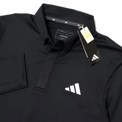 ★アディダス ゴルフ adidas GOLF 定価11000円 新品 メンズ 速乾 高機能 長袖 ボダンダウン ポロシャツ 黒 Mサイズ [IM6414-M] 三 壱★QWER