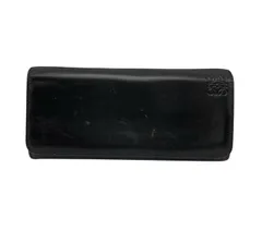 LOEWE ロエベ レザー 2つ折り長財布 アナグラム ブラック 中古 D4