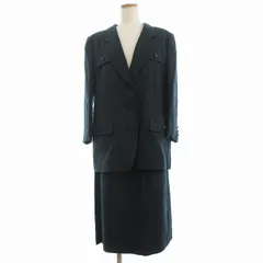 レリアン Leilian スーツ セットアップ テーラードジャケット 3B スカート ひざ丈 13+ 緑 グリーン 大きいサイズ