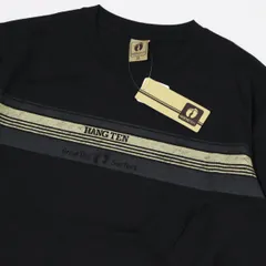 ★ハンテン HANGTEN 新品 メンズ シンプル ライン ロゴ カジュア  長袖 シャツ トップス 黒 Lサイズ [SO532-NE5-L] 一 三 弐★QWER★