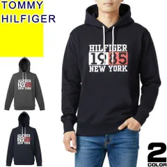 トミーヒルフィガー TOMMY HILFIGER パーカー プルオーバーパーカー スウェット メンズ ロゴ プリント ブランド 大きいサイズ 裏起毛 ブランド おしゃれ 紺色 ネイビー 1985 HOODIE 09T4457