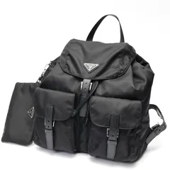 プラダ / PRADA　ポーチ付 ミディアム Re-Nylon バックパック / リュックサック　1BZ811　ナイロン　ブラック 【中古】 商品番号 T-159601