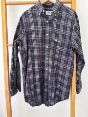 バーバリー チェック ネイビー シャツ (ヴィンテージ)