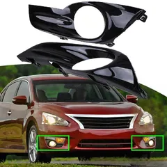 【送料無料】日産 12-15 天<!-利用不可文字-!>対応 ABS製 フロントフォグランプカバー <!-利用不可文字-!>灯枠 前バンパー装飾 ブラック 高品質 車体パーツ
