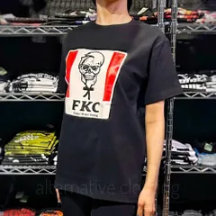 【土日も発送】 FKC スカル おじさん Tシャツ おもしろ パロディ プレゼント ギフト 丈夫 大きいサイズ メンズ レディース 男女兼用 人気 ギャグ クリスマス ロックTシャツ バンドTシャツ  黒 ブラック alt-s