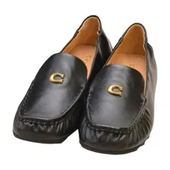 コーチ COACH ローファー RONNIE LTH LOAFER US 7B ブラック レディース F-LSHOE5071