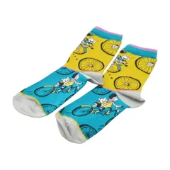 アルベロベロ OLLEBOREBLA by ALBEROBELLO 靴下 ソックス 自転車 グリーン×イエロー レディース F-ST2157