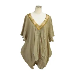 グレースコンチネンタル GRACE CONTINENTAL Diagram シャツ/ブラウス 装飾 Vネック 36サイズ カーキ レディース s_z F-YA258