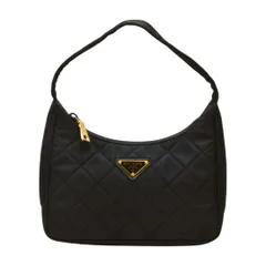 プラダ PRADA テスートインプントゥ ワンショルダーバッグ ブラック ゴールド金具 レディース F-YA975