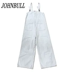 JOHNBULL ジョンブル デニムチューブサロペット S コットン 白系