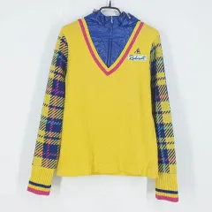 le coq sportif Golf(ルコックスポルティフゴルフ) レディース フード付きダウンコート 防風 ニットTシャツ イェロー85 (HU41510)