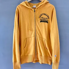 Champion チャンピオン フルジップパーカー ジップアップフーディー 復刻 ランタグ ランナーズタグ 黄 イエロー メンズ XLサイズ