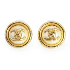 シャネル ココマーク パール ラウンド ピアス ゴールド ホワイト ABD690 箱付 CHANEL（未使用　展示品）