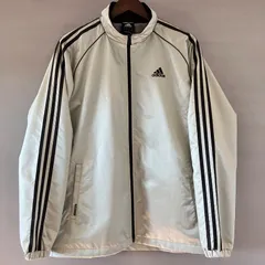 00's adidas アディダス ジップアップブルゾン ジャンパー シルバー 銀 メンズ Ｌサイズ