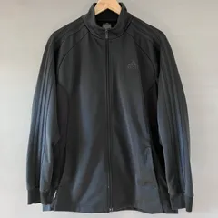00's adidas アディダス トラックジャケット ジャージ スポーツウェア パフォーマンスロゴ オールブラック 黒 メンズ Ｌサイズ