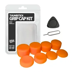 新品・PS5 PS4 Xbox Switch Pro コントローラー用 フリーク FREEK グリップ キャップ 4種 8個（キャップ：凸型 凹型 ハイタイプ ロータイプ/色：オレンジ）Grip Cap Kit for Gaming Controller  0