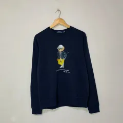 ポロラルフローレン ゴルフ ベア スウェット ネイビー ロングスリーブ ヴィンテージ クマ M