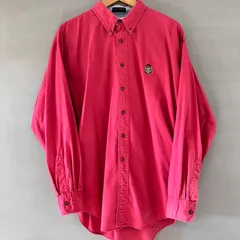 90's CHAPS チャップス Ralph Lauren ラルフローレン RL BDシャツ ボタンダウン 長袖 L/S サーモンピンク メンズ Lサイズ
